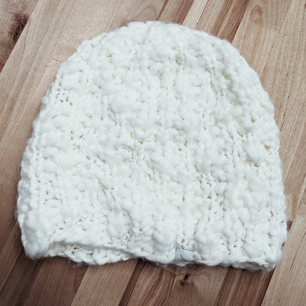 White Chunky Knit Winter Hat